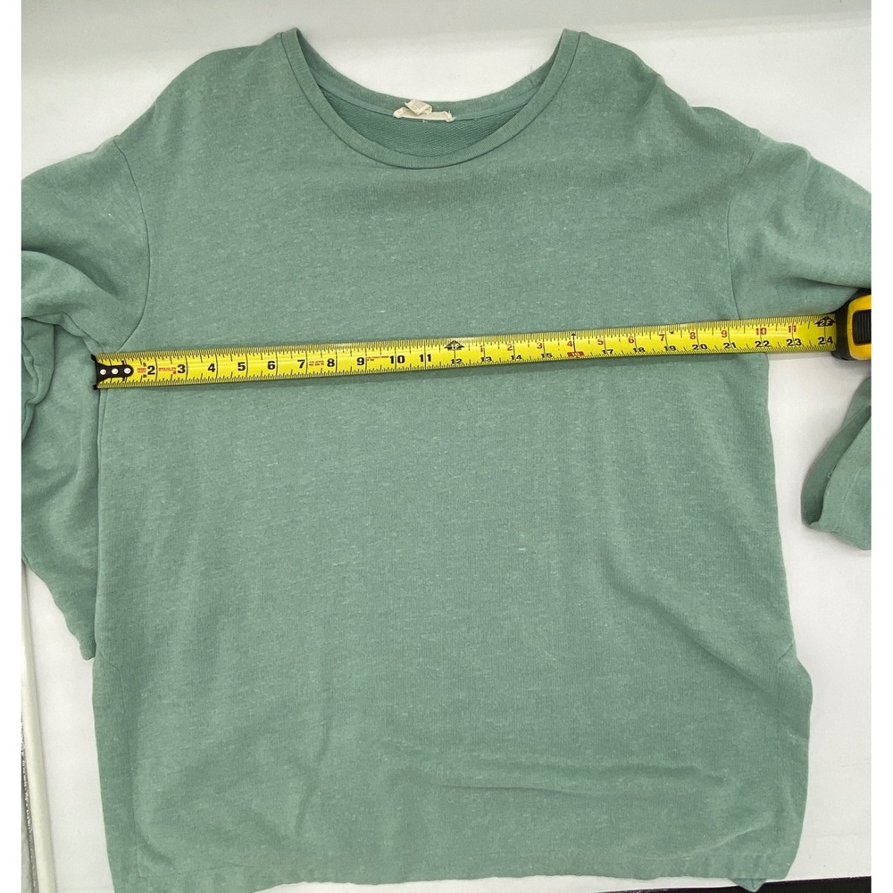 Eileen Fisher Organic Cotton Linen Lyocell Sweatshirt Sage Green Small S/P - Picture 6 of 14